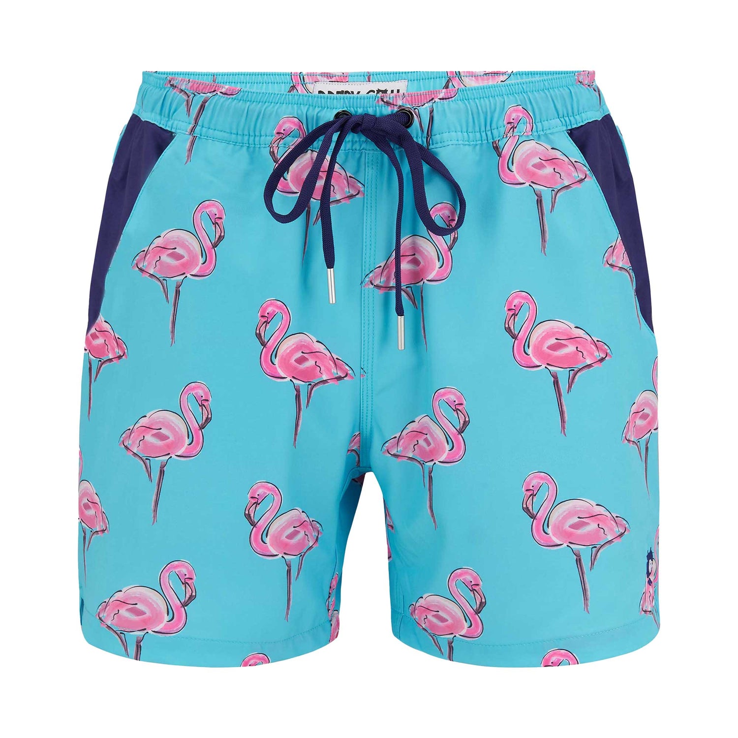 Matching Father & Son Flamingo Swim Shorts with Waterproof Pocket Bundle