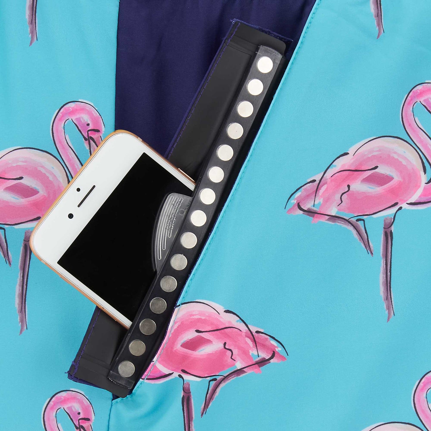 Matching Father & Son Flamingo Swim Shorts with Waterproof Pocket Bundle Randy Cow