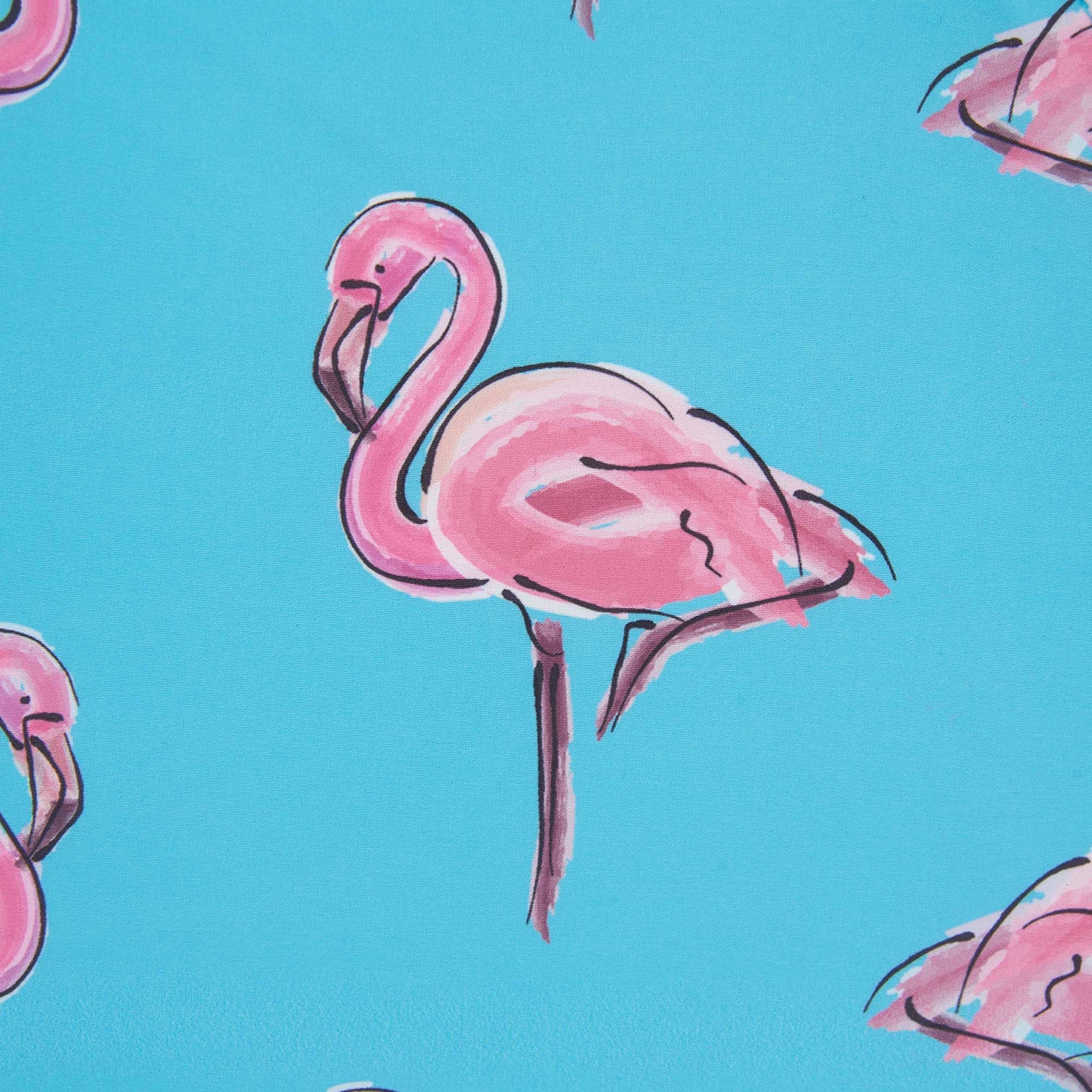 Matching Father & Son Flamingo Swim Shorts with Waterproof Pocket Bundle