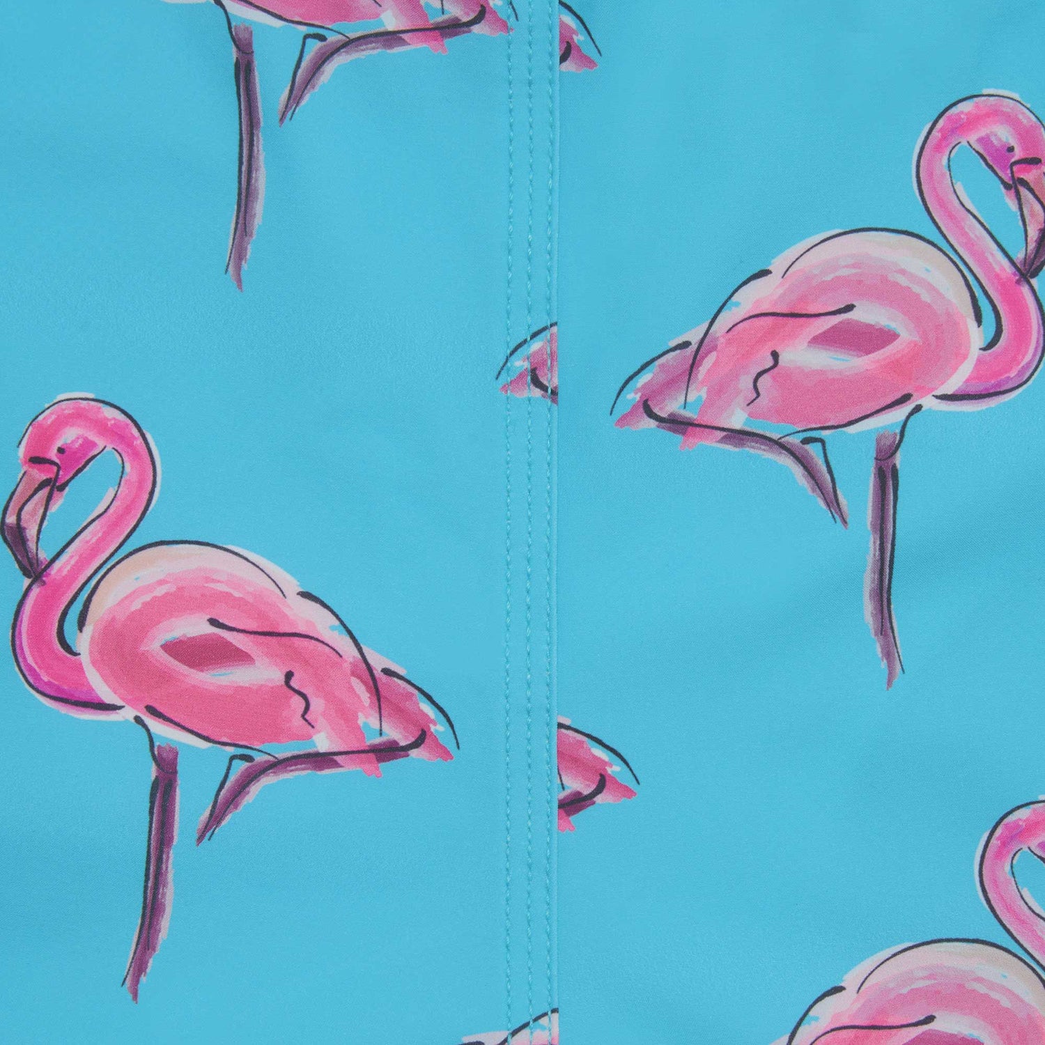 Matching Father & Son Flamingo Swim Shorts with Waterproof Pocket Bundle