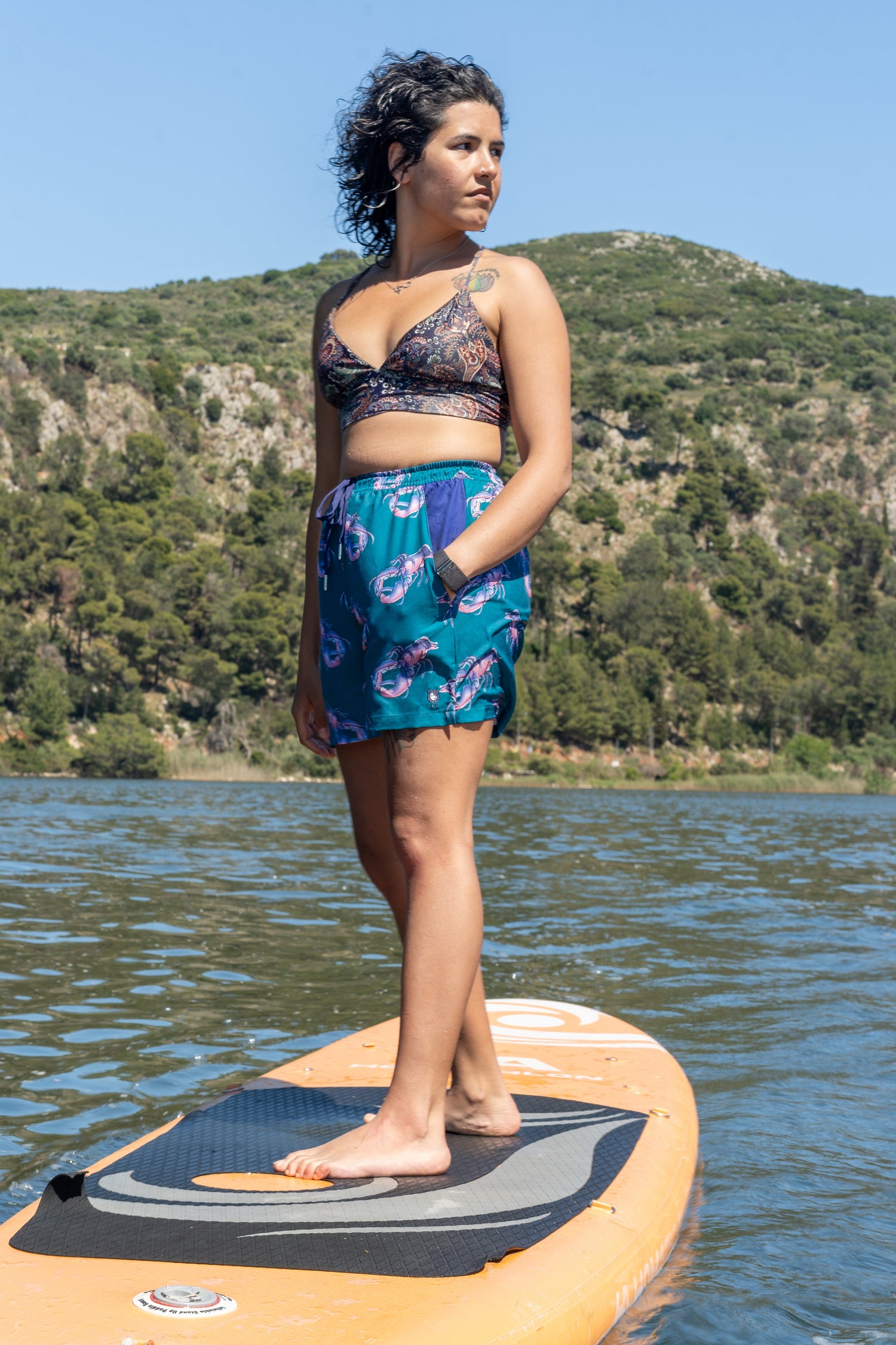 Lobsters - Swim Shorts with Waterproof Pocket Randy Cow