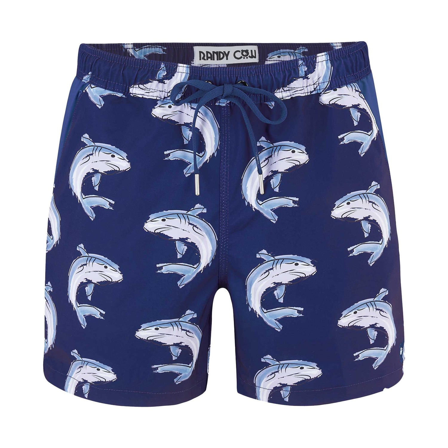 Matching Father & Son Sharks Swim Shorts with Waterproof Pocket Bundle Randy Cow