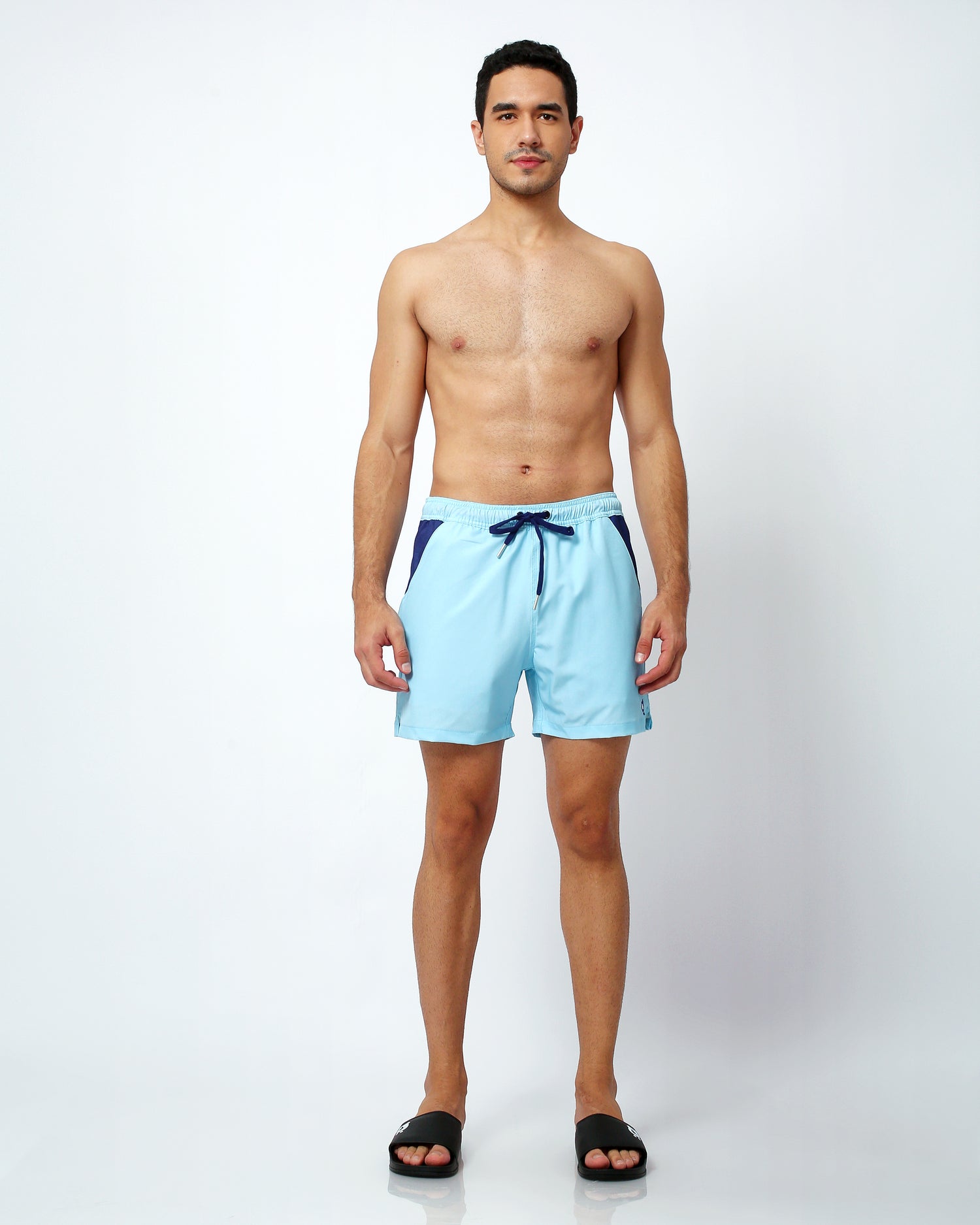 mens light blue swim shorts