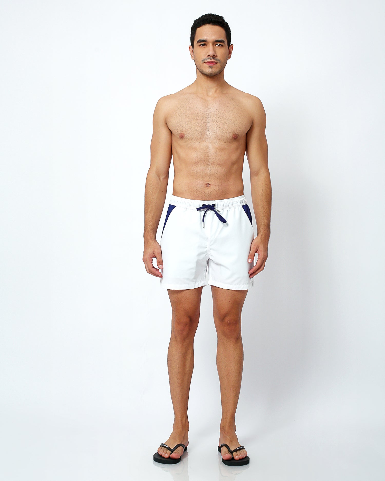 white mens swim shorts