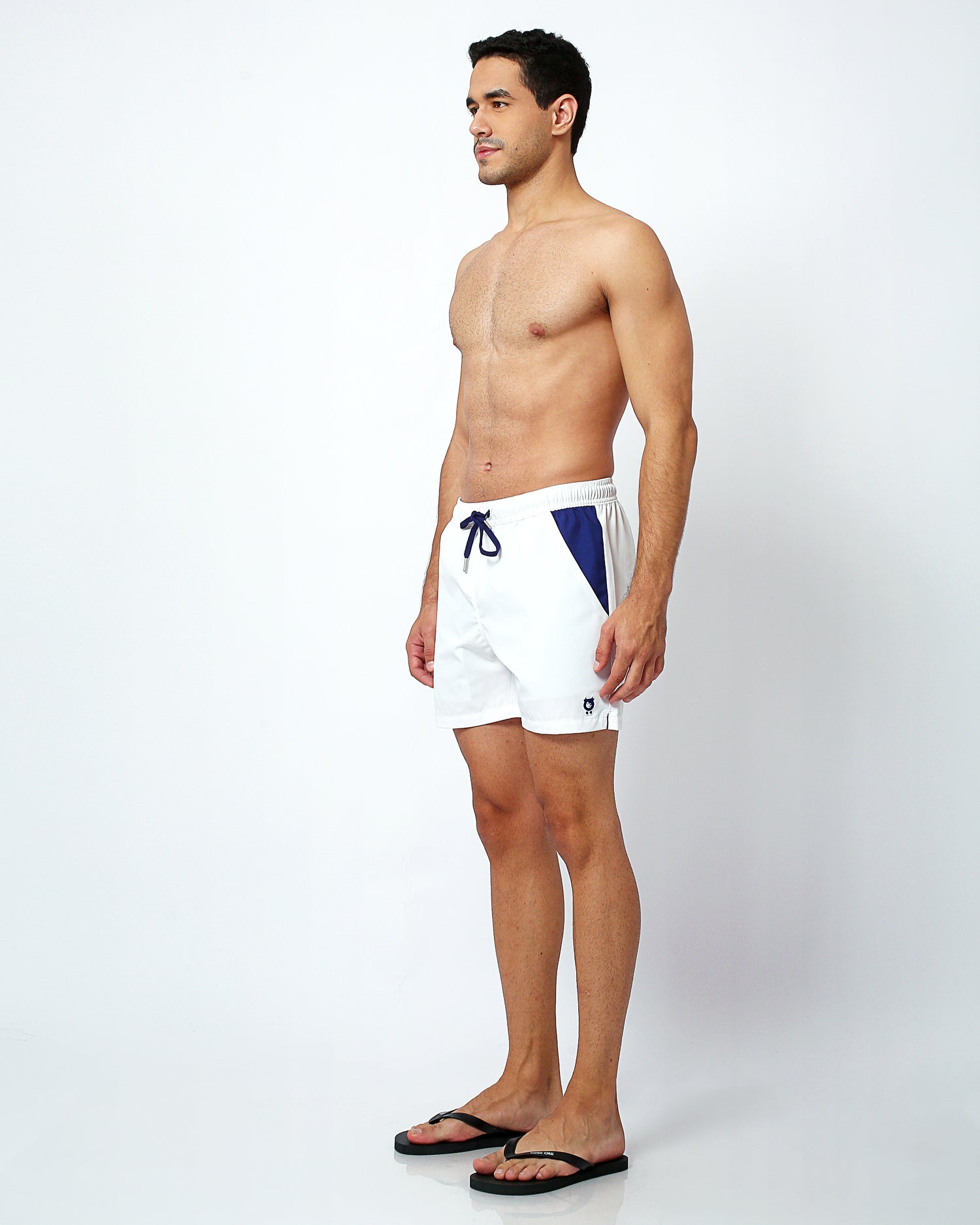 white mens swim shorts