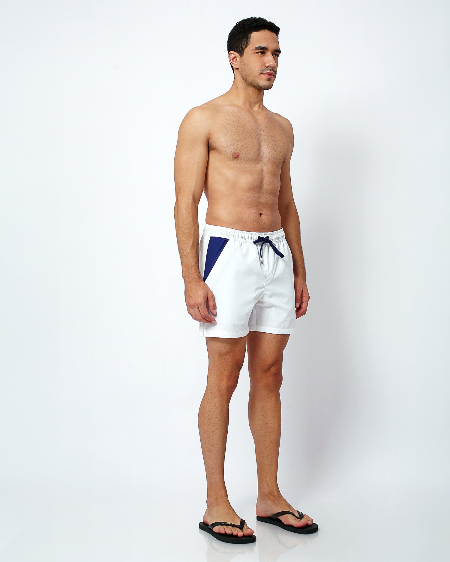 white mens swim shorts