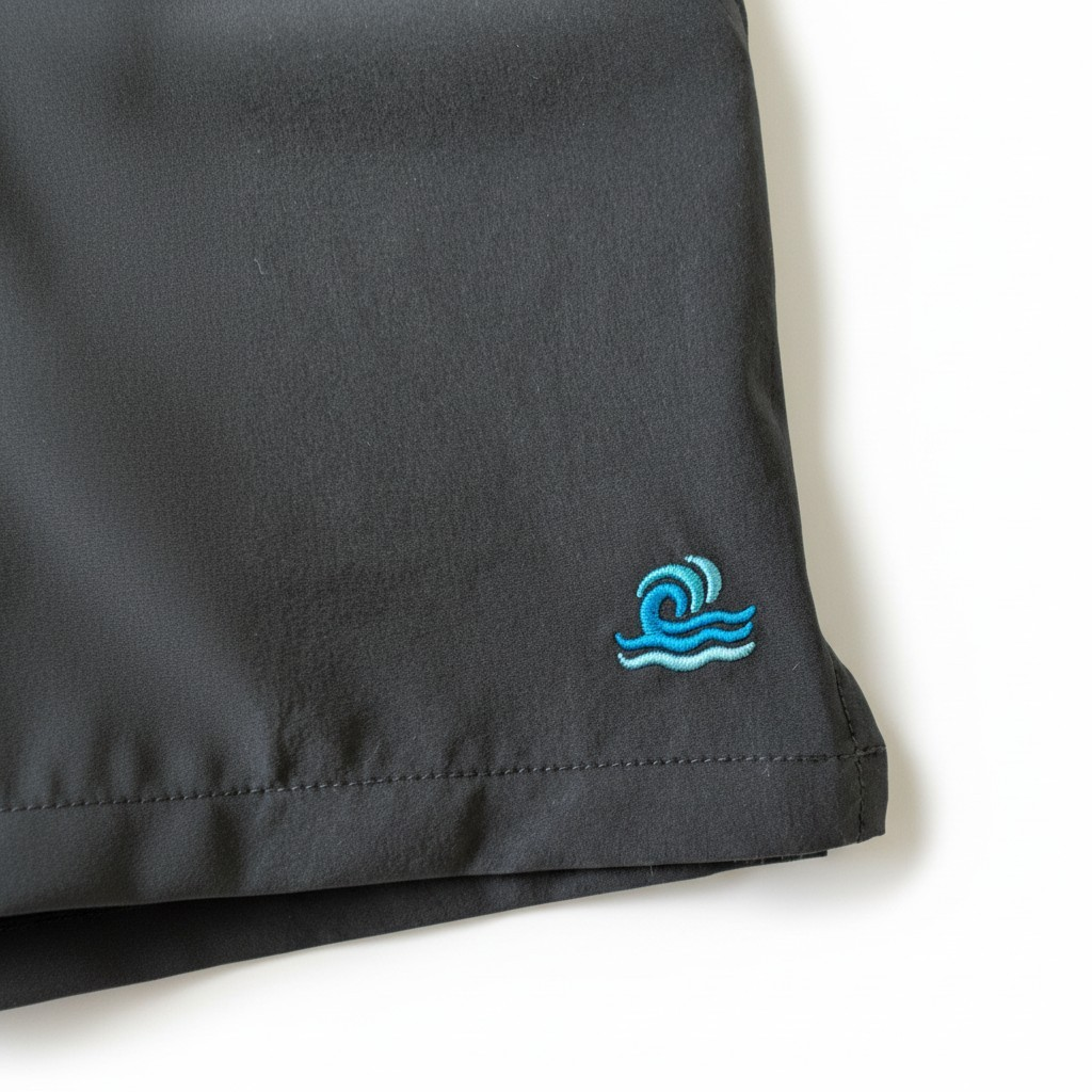 Women's Mid Length Swim Shorts With Waterproof Pocket | The Pass – Black AquaStash