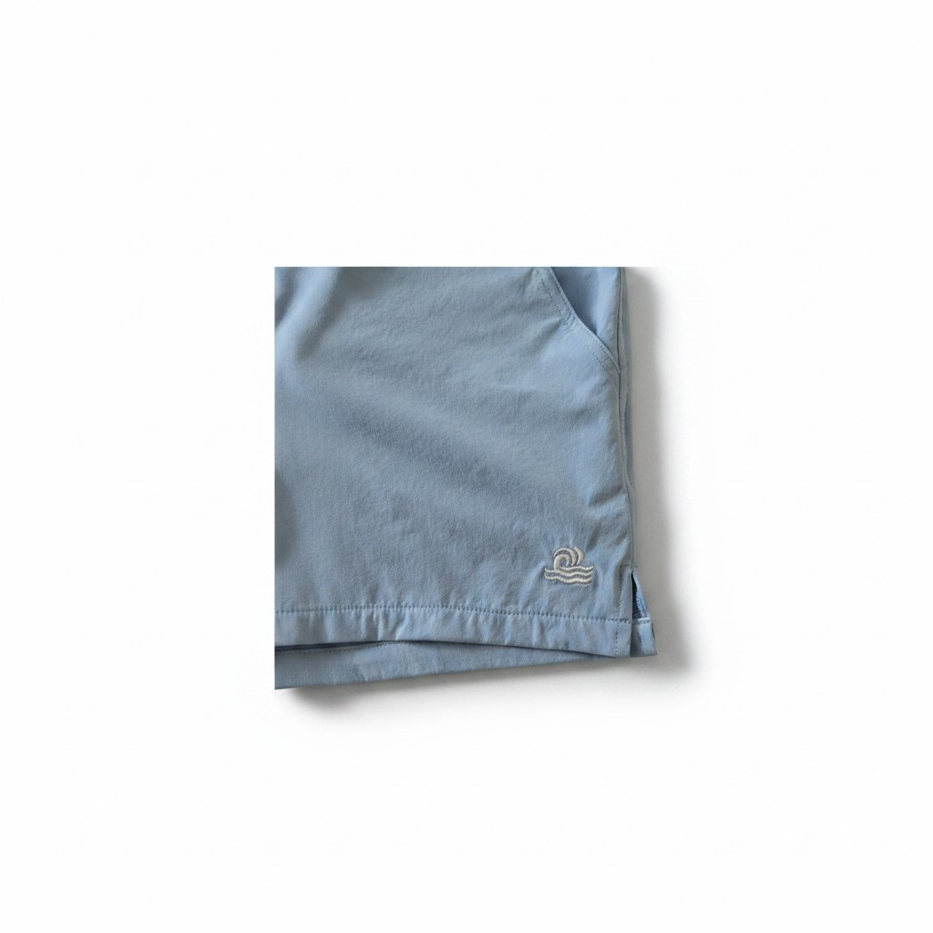 Women's Mid Length Swim Shorts With Waterproof Pocket | The Pass – Bay Blue AquaStash