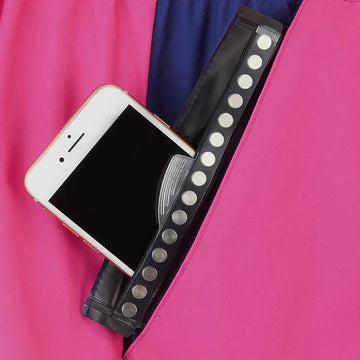 phone sitting in waterproof pocket of swim shorts