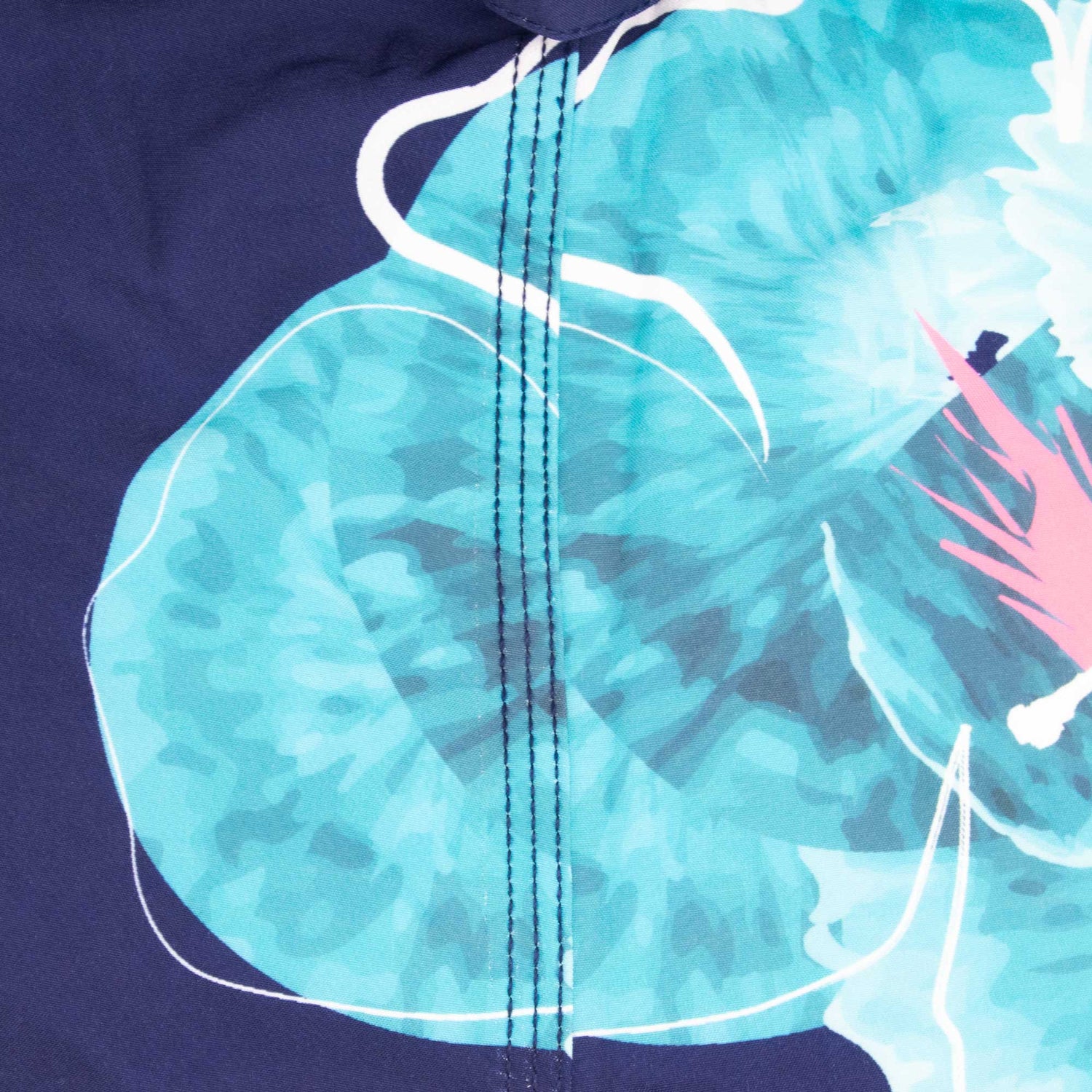 Navy Floral - Swim Shorts with Waterproof Pocket Randy Cow