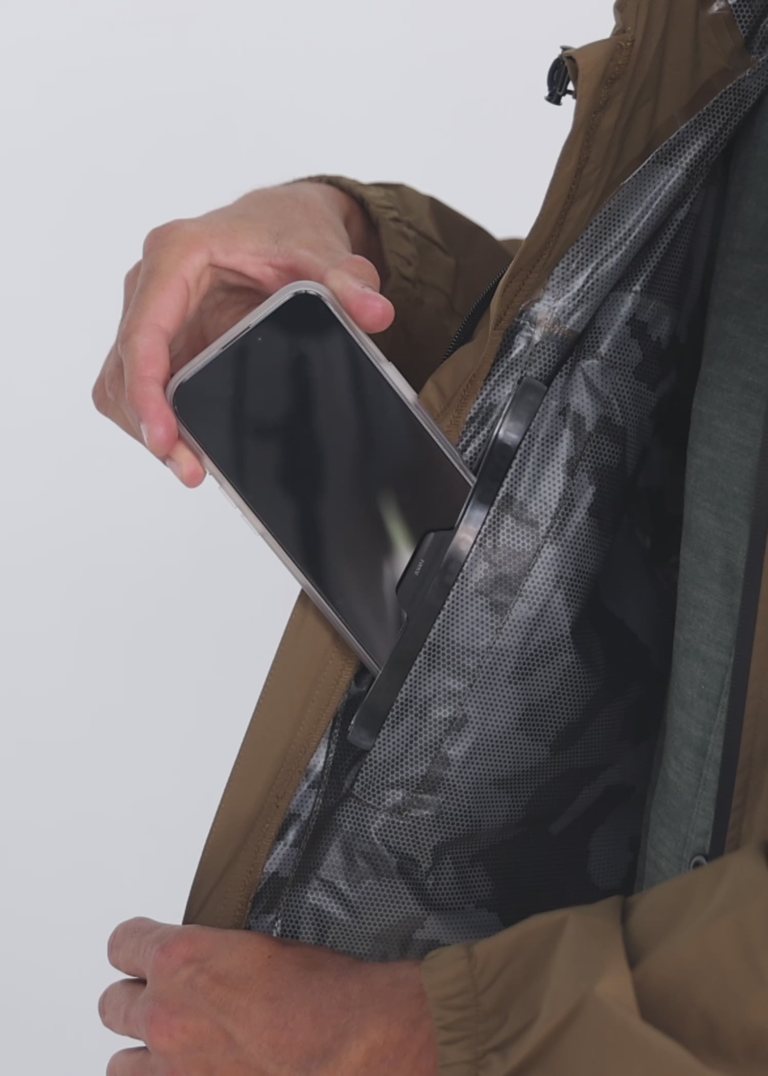 Rain Jacket with Waterproof Pocket
