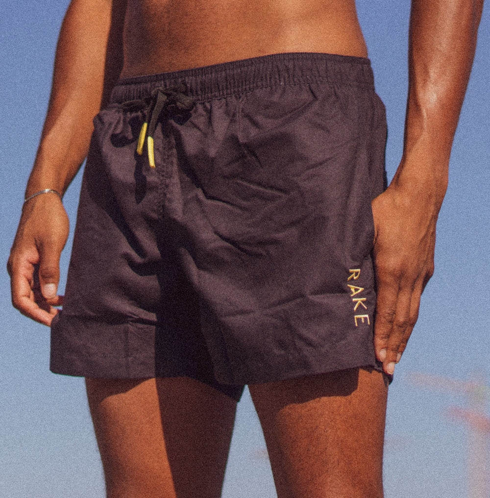 Rake Black Swim Shorts