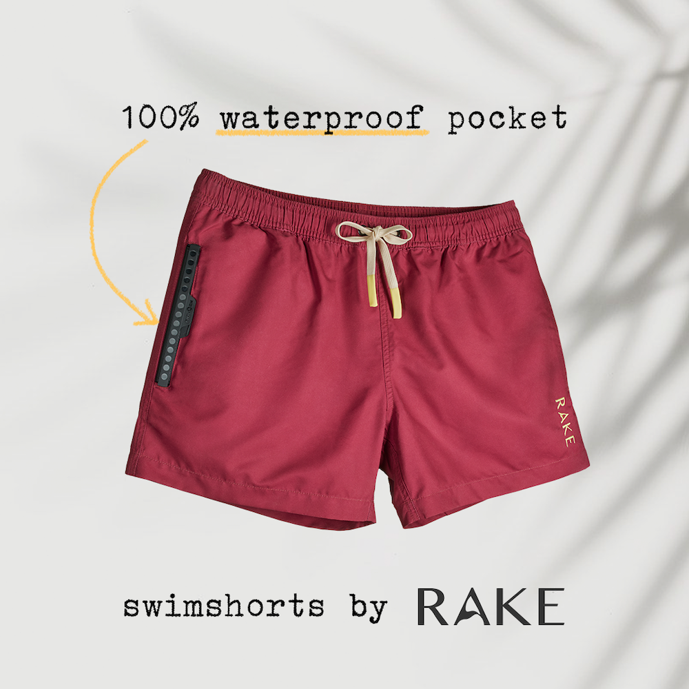 Swim shorts with waterproof pockets cheap