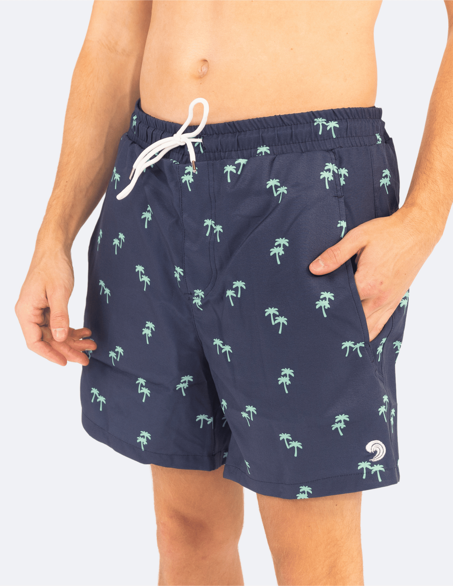 Tropical Trees - Swim Shorts with Waterproof Pocket