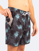 Midnight Palms - Swim Shorts With Waterproof Pocket