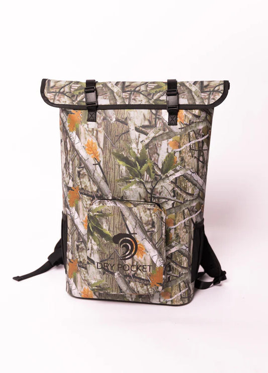 Forest Camo - Magnetic Auto Sealing double lock backpack cooler-floats