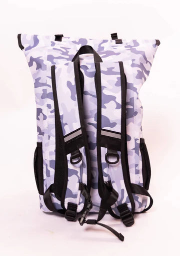 Snow Camo - Magnetic Auto Sealing Backpack Dry Bag - Waterproof Bag - Floats