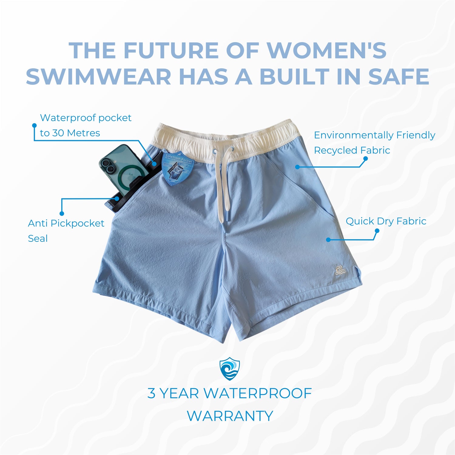 Women's Mid Length Swim Shorts Bundle AquaStash