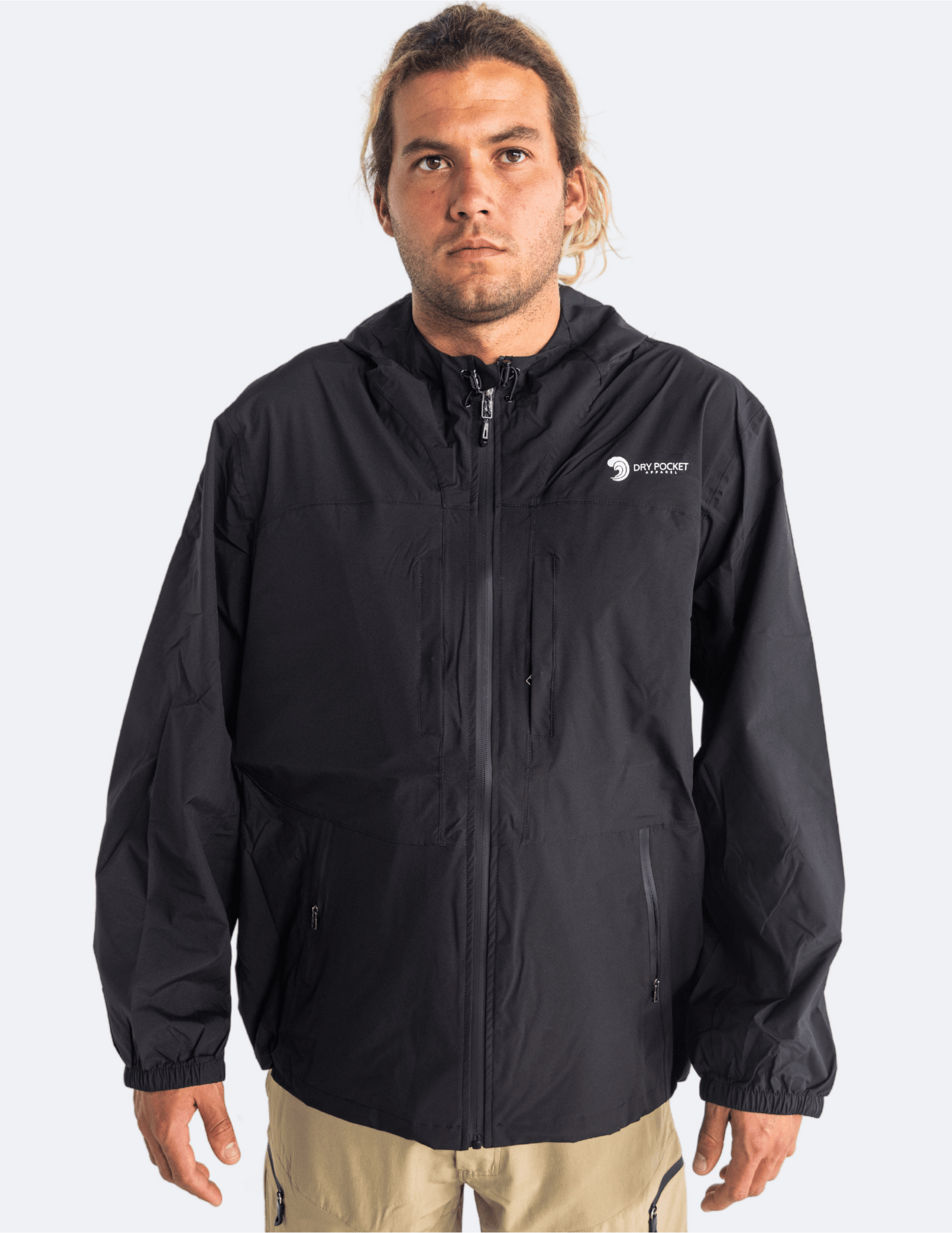 Black Fin - Rain Jacket with Waterproof Pocket