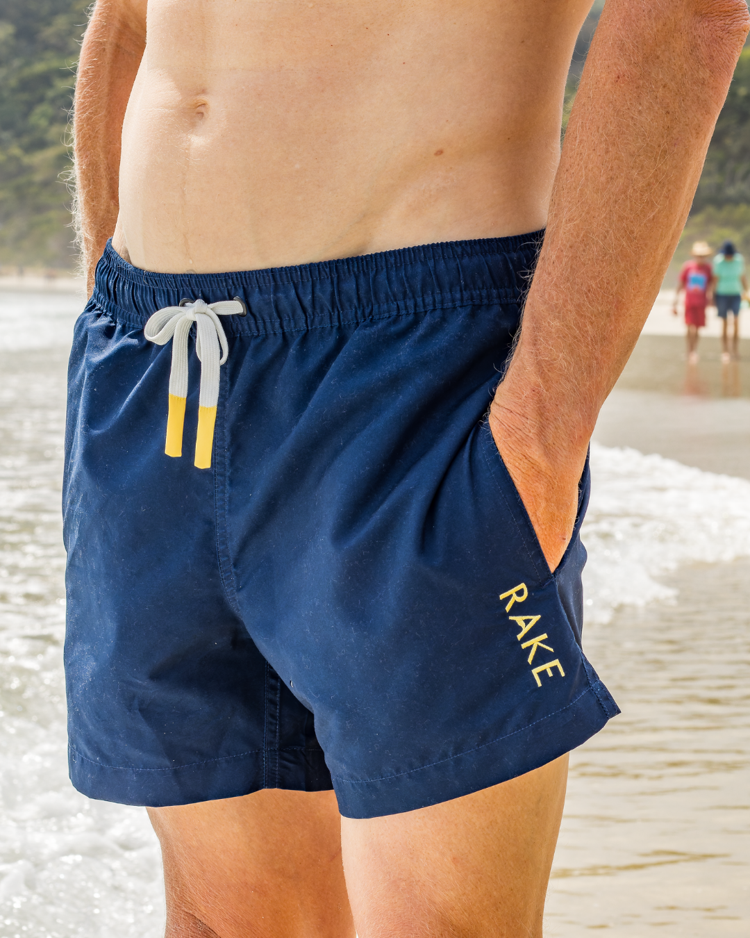 Shady Navy - Waterproof Pocket Swim Shorts RAKE