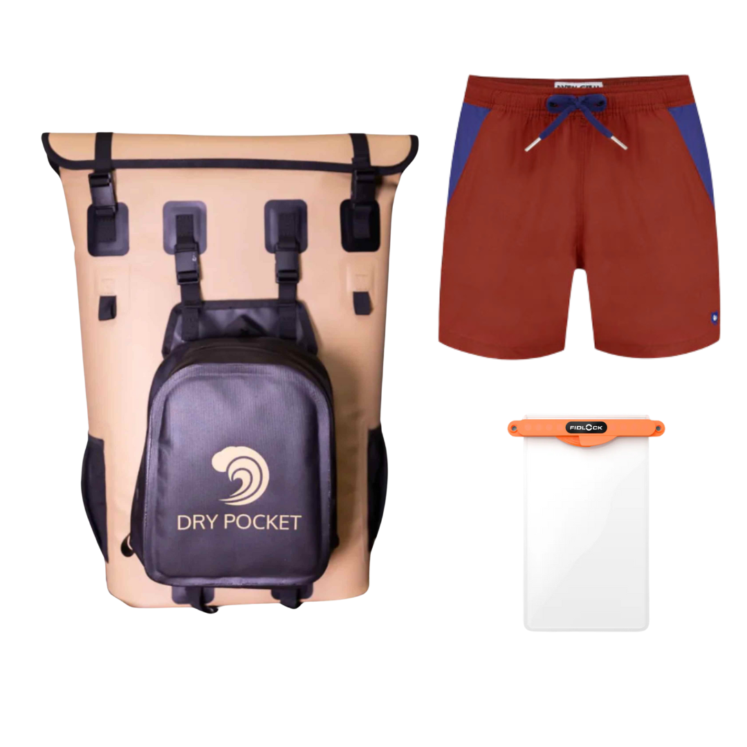 Ultimate Picnic Bundle – Waterproof Backpack Cooler, Phone Pouch & Swim Shorts