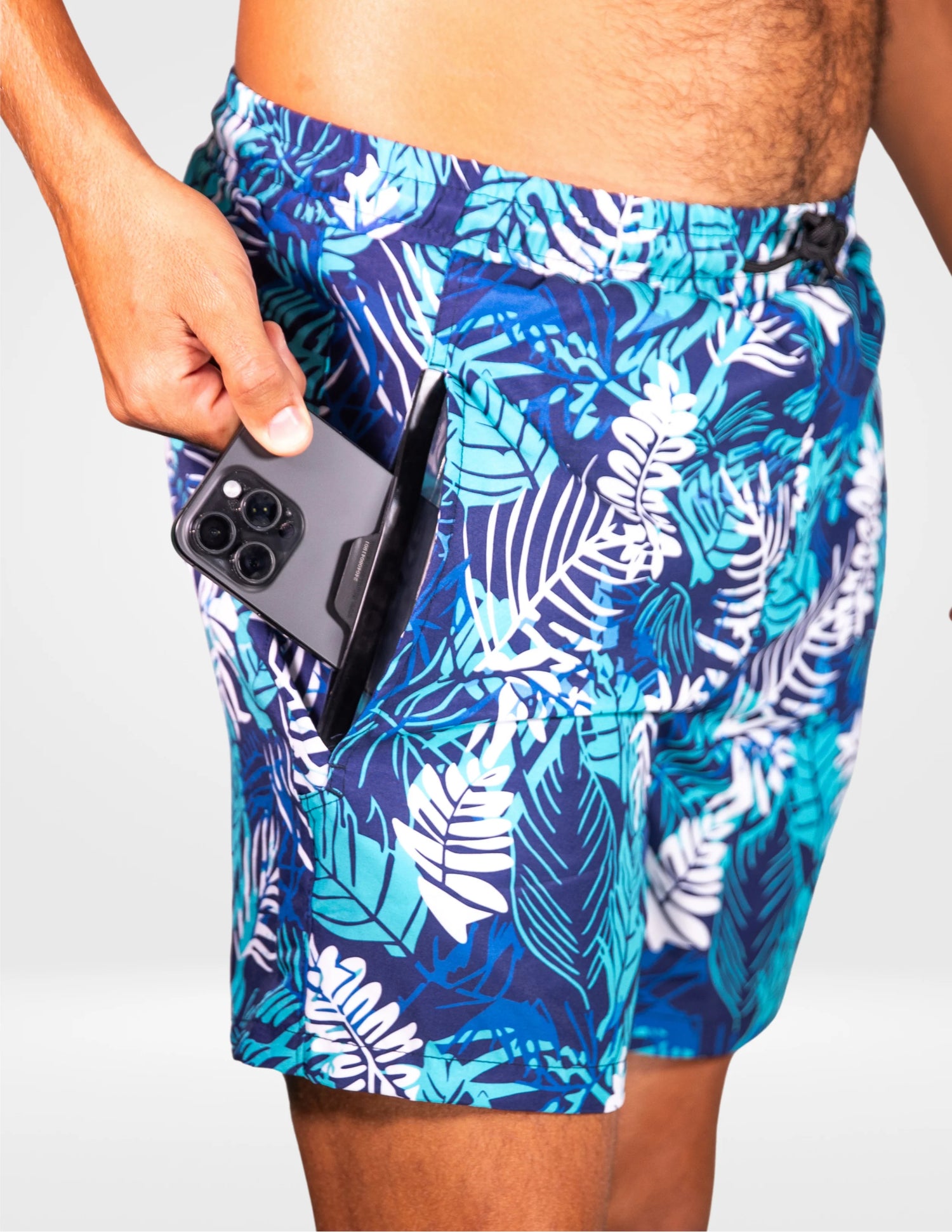 Men's Swim Shorts with Waterproof Pocket