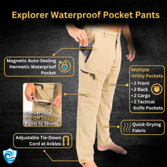 The Explorer - Outdoor Pants with Waterproof Pocket Dry Pocket Apparel