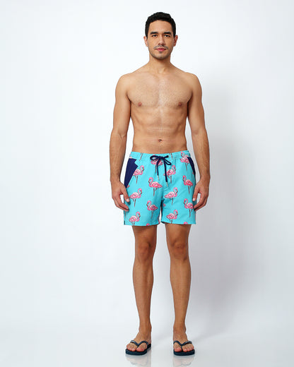 Flamingos - Swim Shorts with waterproof pocket