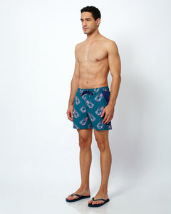 lobsters pattern mens swim shorts