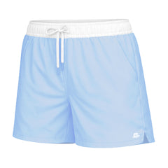 Women's Mid Length Swim Shorts With Waterproof Pocket | The Pass – Bay Blue AquaStash