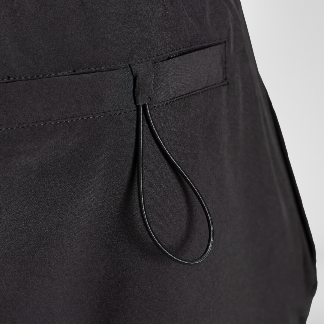 Men’s Swim Shorts with Waterproof Pocket – Black