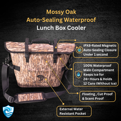 Mossy Oak Auto-Sealing Waterproof Lunch Box Cooler Dry Pocket Apparel