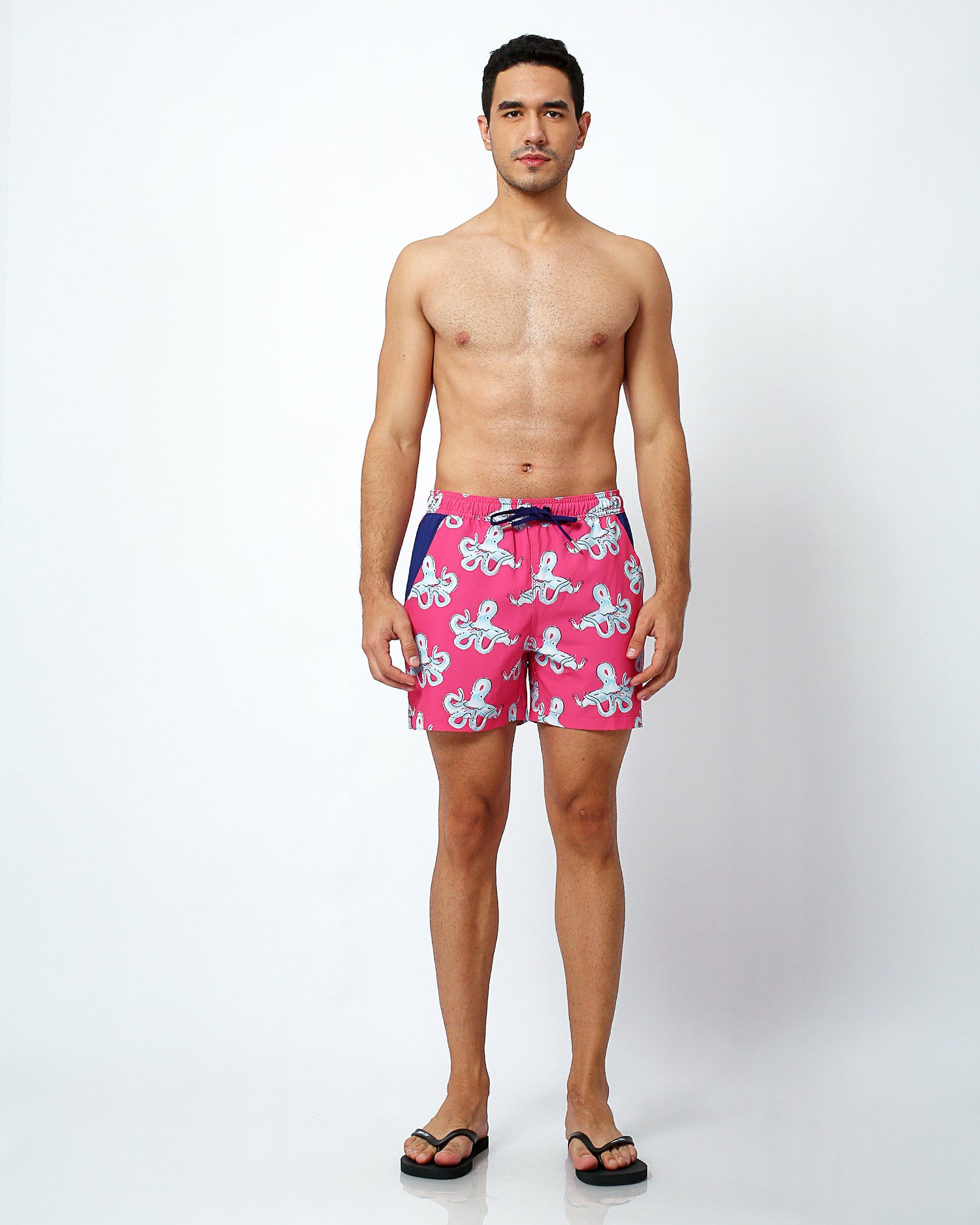 mens octopus pattern swim shorts