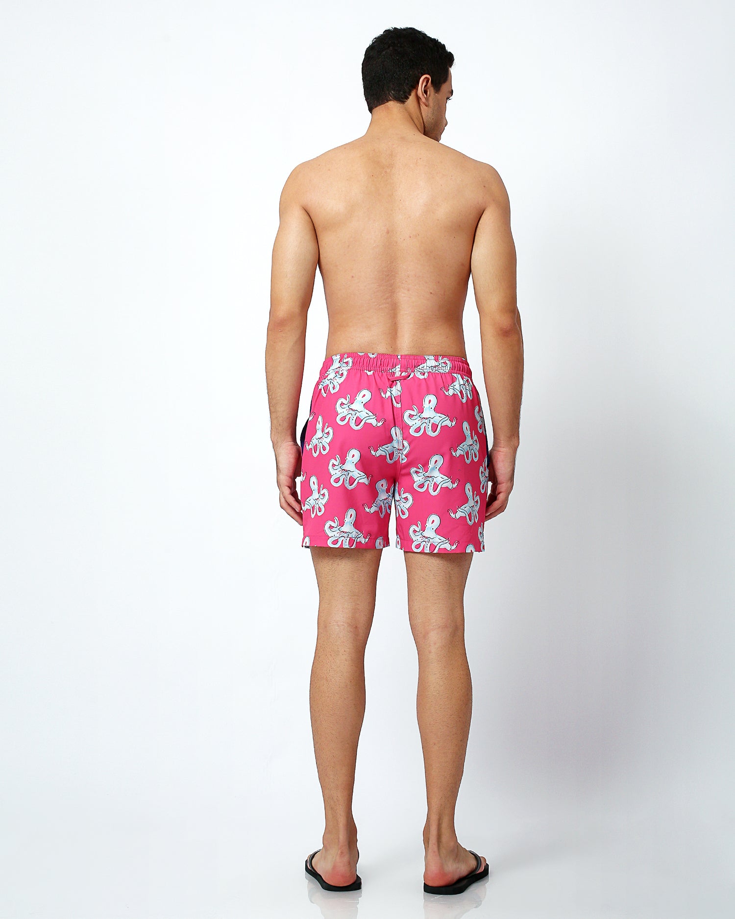 mens octopus pattern swim shorts