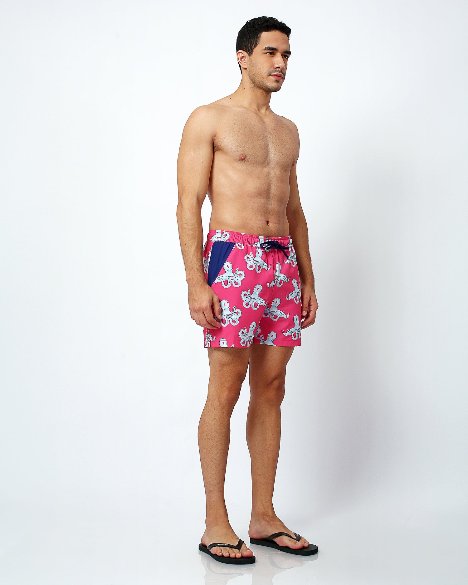 mens octopus pattern swim shorts