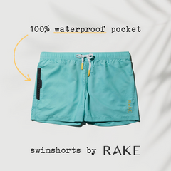 Rake Pretty Mint Waterproof Pocket Swim Shorts