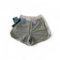 Womens Swim Shorts with Waterproof Pocket - Hinterland Green AquaStash