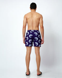 mens shark pattern swim shorts