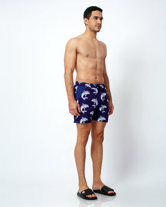 mens shark pattern swim shorts