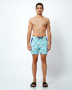 turtle pattern mens swim shorts