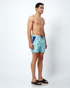 turtle pattern mens swim shorts