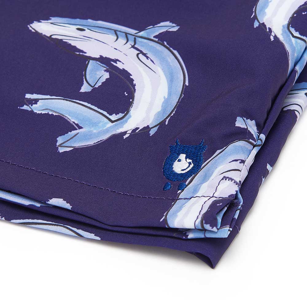 Matching Father & Son Sharks Swim Shorts with Waterproof Pocket Bundle