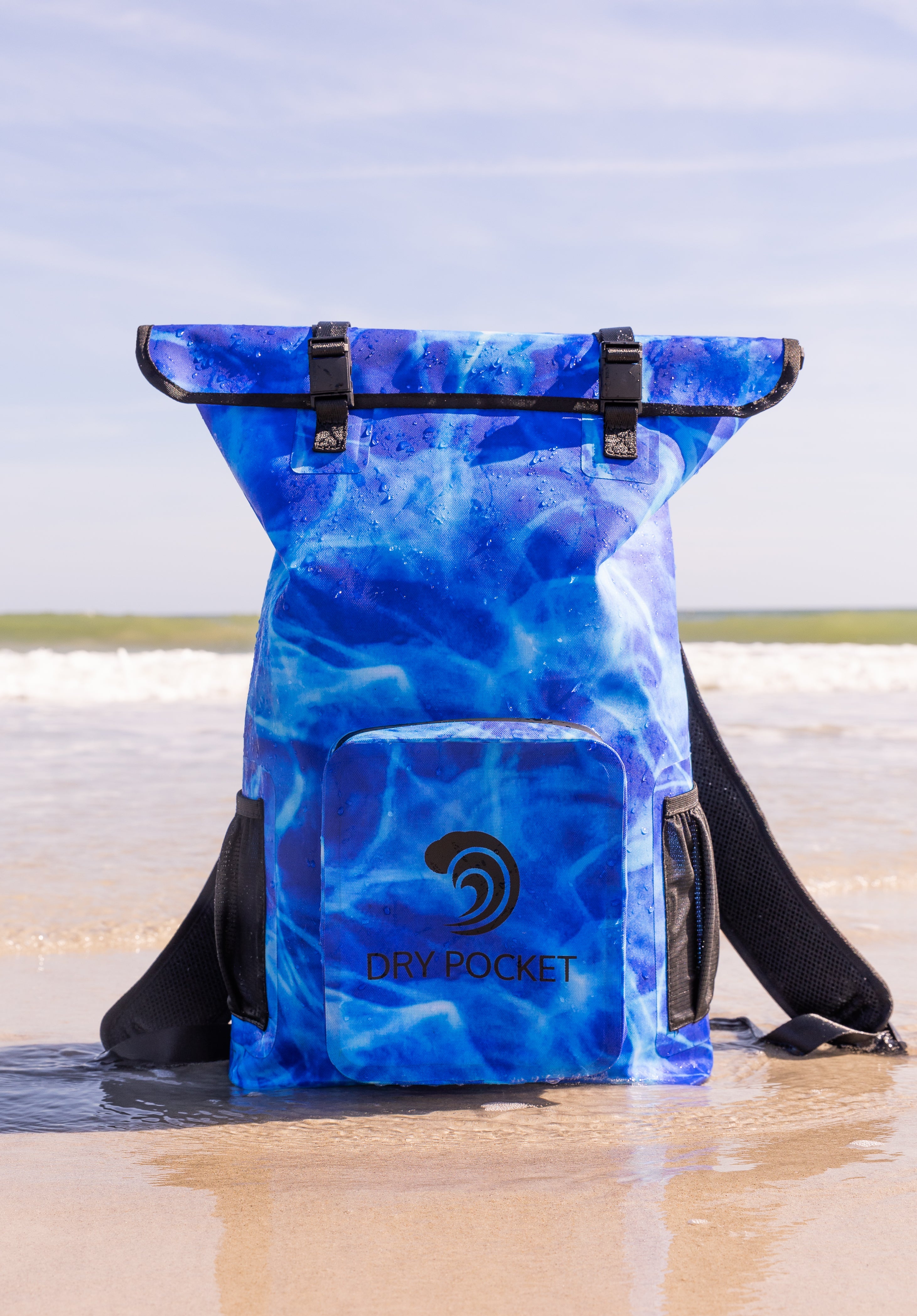 Aqua Blue Waterproof Backpack Dry Bag AquaStash