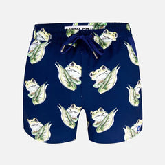 frog pattern swim shorts