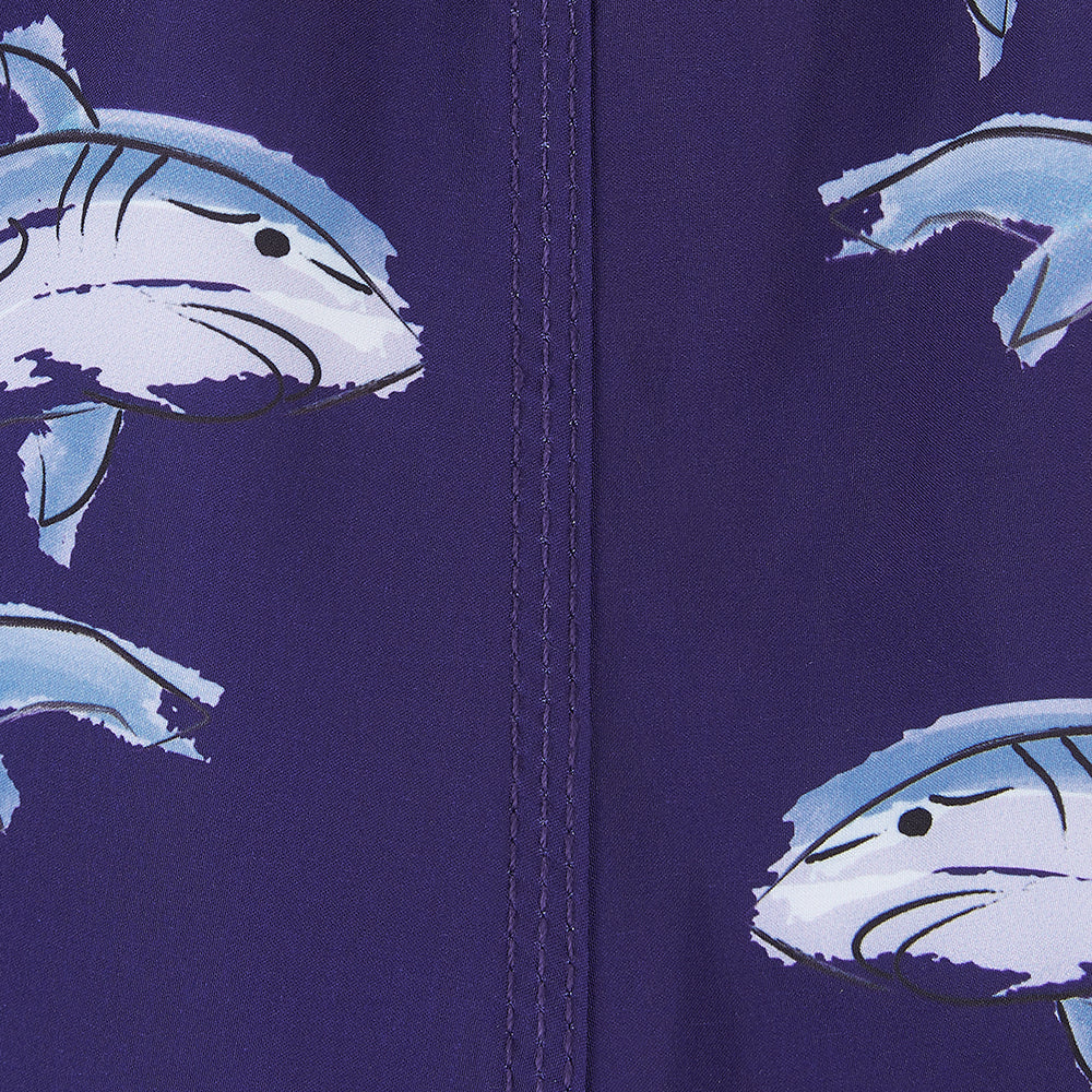 mens shark pattern swim shorts