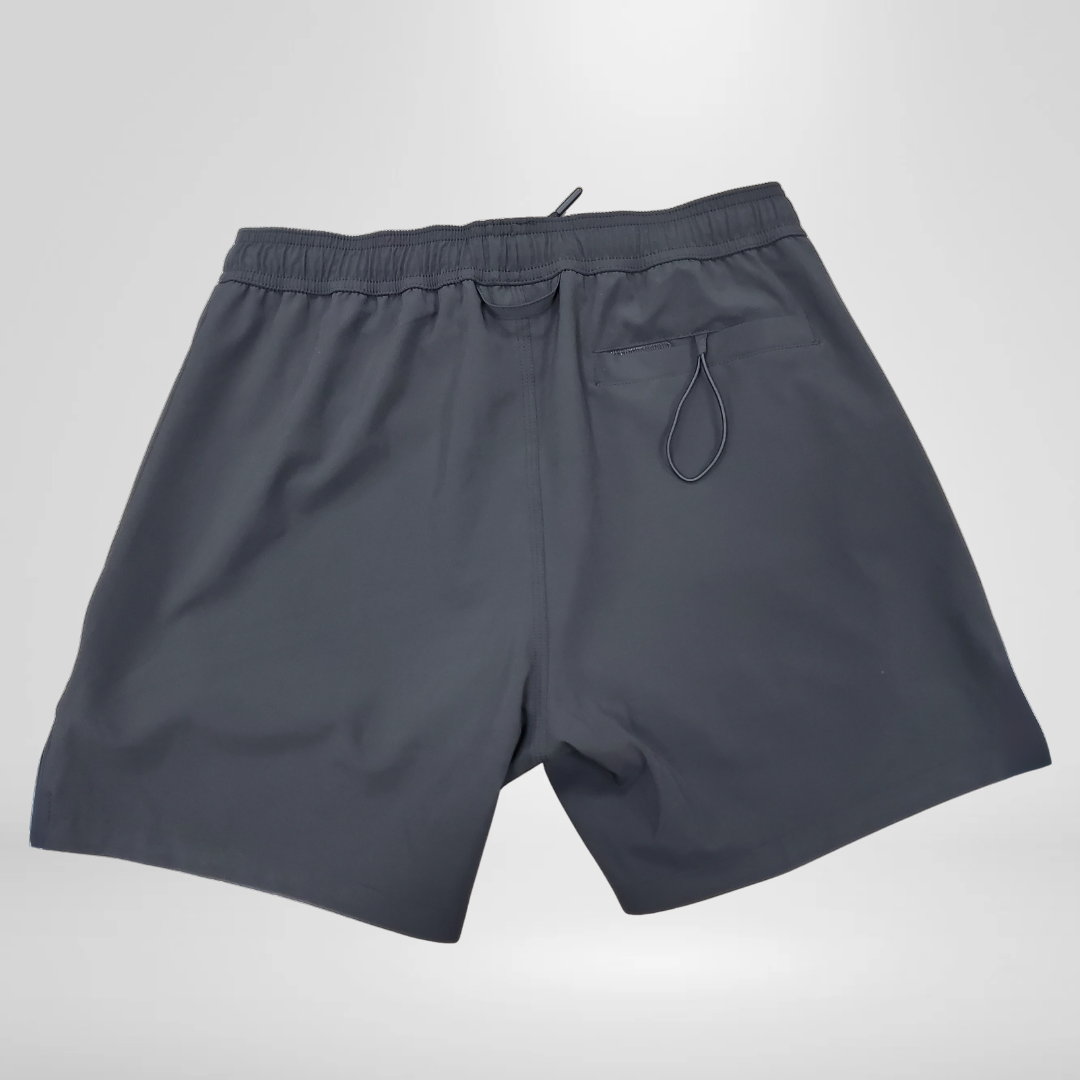 Men’s Swim Shorts with Waterproof Pocket – Black